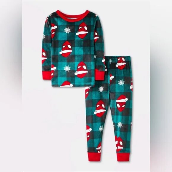 NEW Toddler Boy's 2pc Snuggly Soft Spider-Man Christmas Pajama Set 18M - Picture 1 of 4